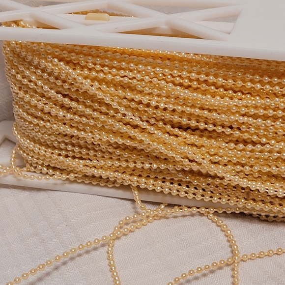 Peach Bead Trim Spool Sewing Accent - Picture 2 of 6